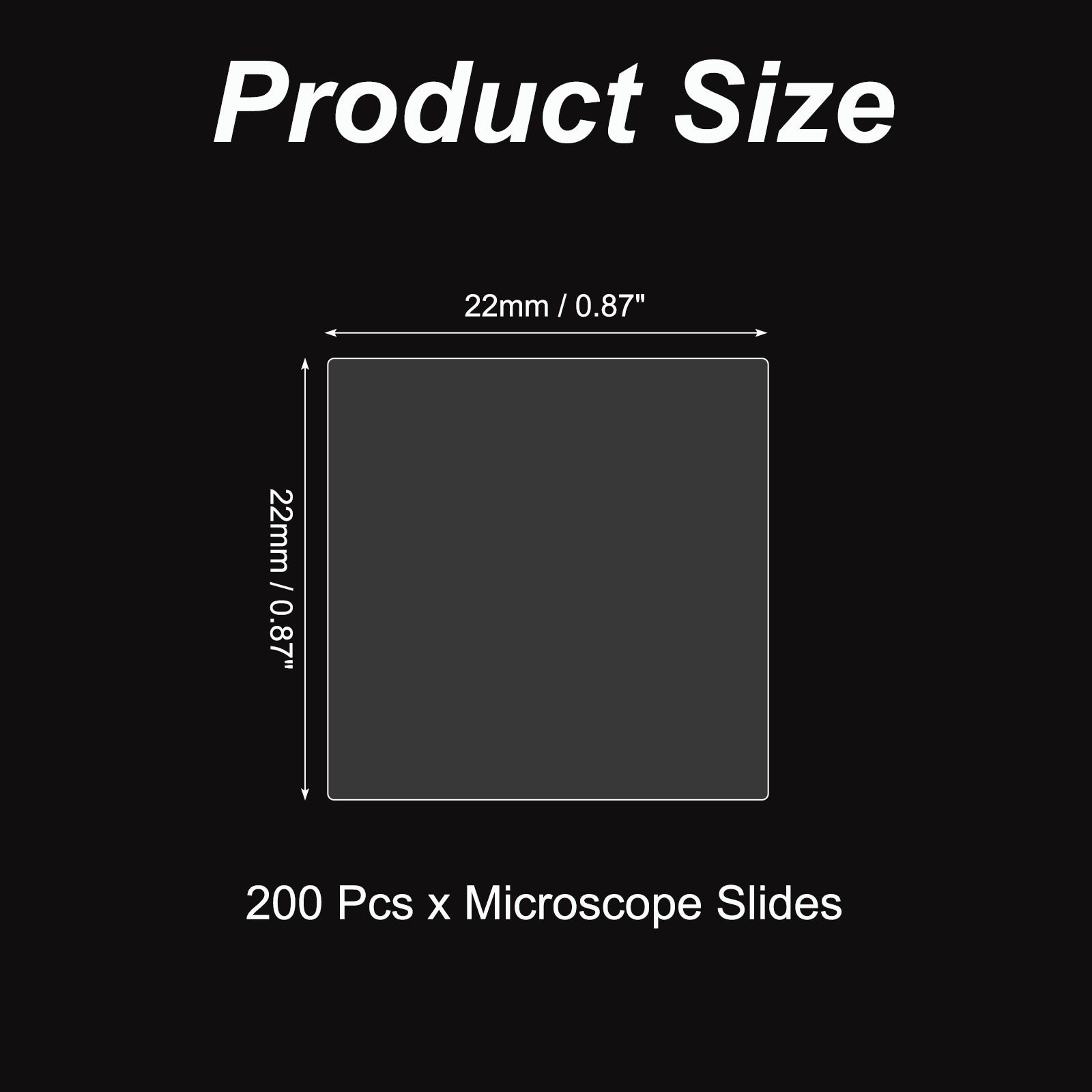 200pcs Microscope Storage Slides, 22x22mm Square