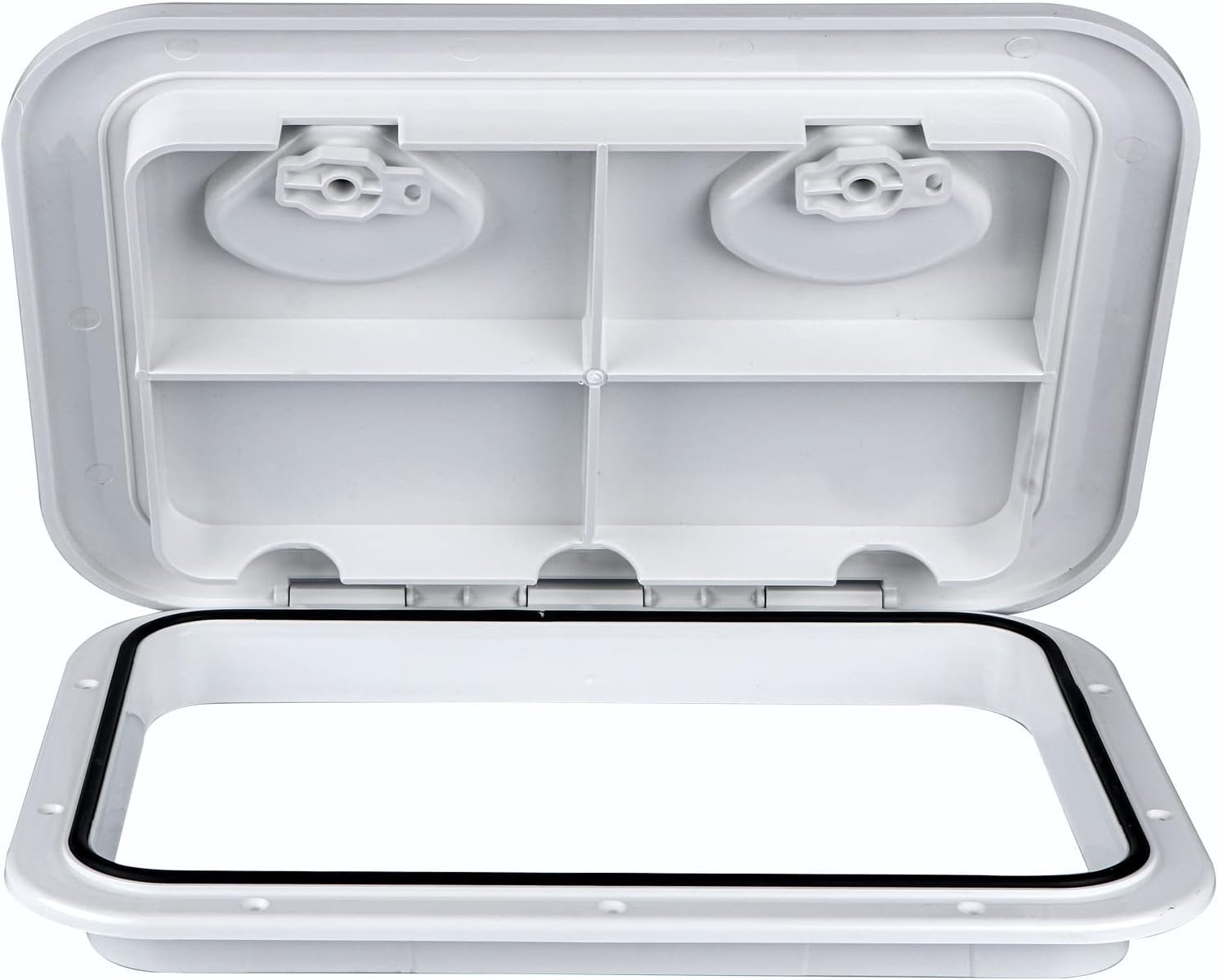 smartmarine White Marine Deck Access Hatch 17.3“×12.4" Boat Hatch & Lid,Recta