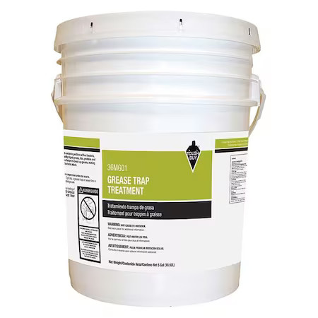 Tough Guy 36Mg01 Grease Trap Treatment, 5 Gal Pail, Liquid, Cream