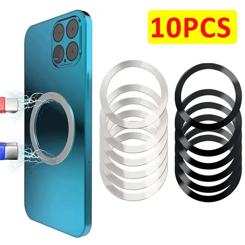 10PCS Magnetic Metal Ring Sticker for MagSafe Wireless Charger Phone Holder