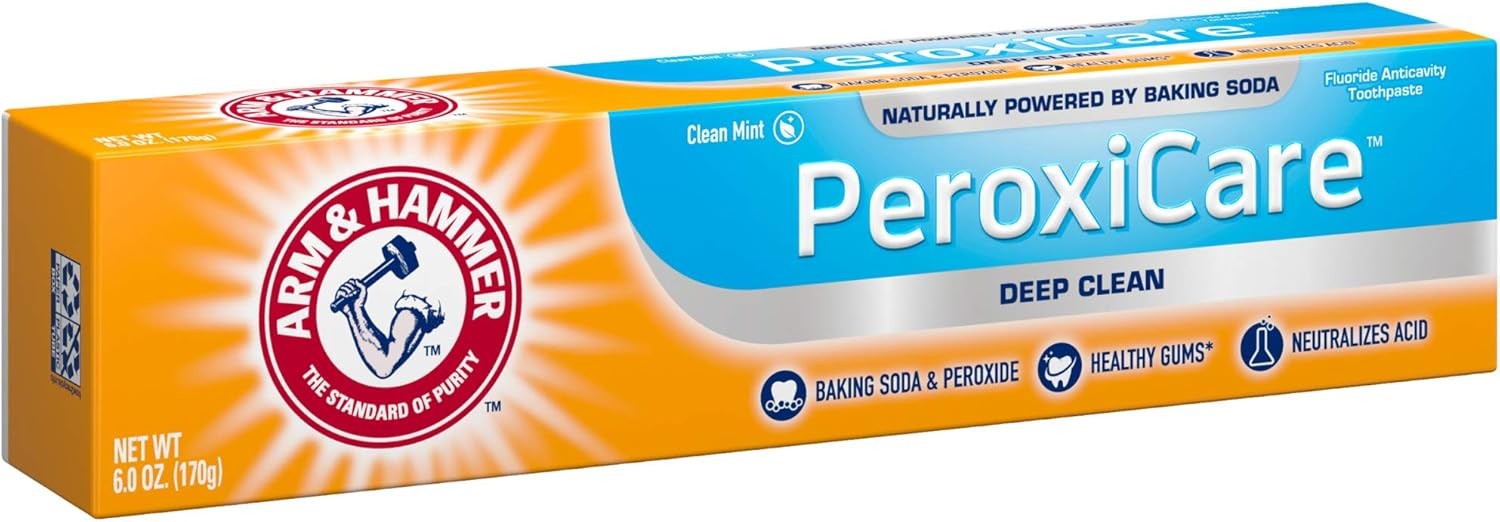 Arm & Hammer Peroxicare Tartar Control Toothpaste Clean Fresh Mint 6oz (4 Pack)