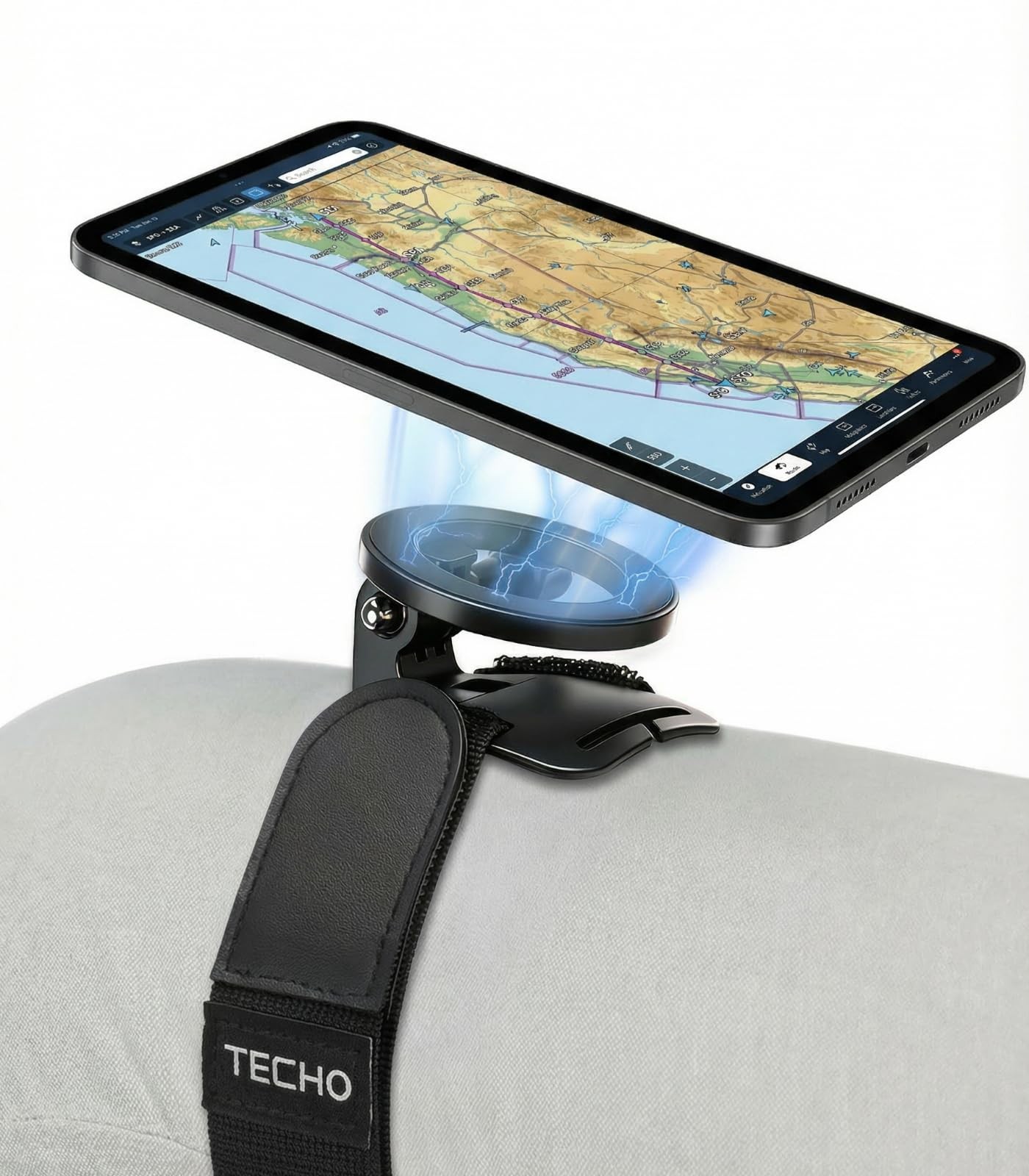 TECHO Magnetic Pilot Kneeboard for iPad & Tablets – Universal Aviation Knee B...