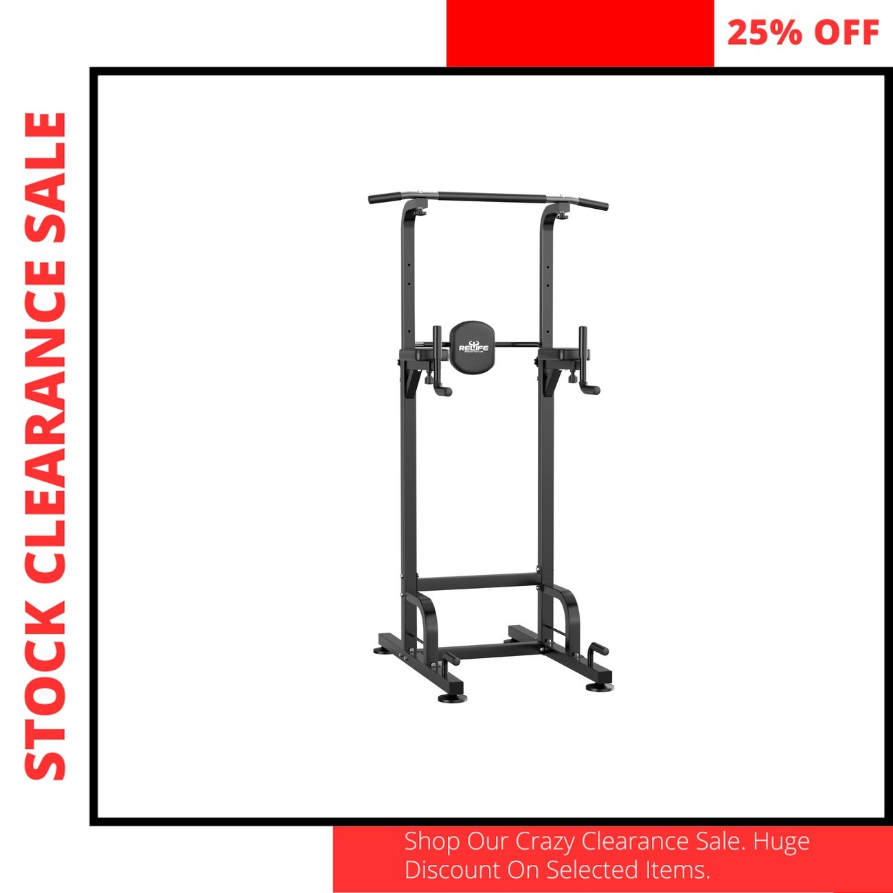 Pull Up Dip Station Power Tower Heavy Duty Home Gym Strength