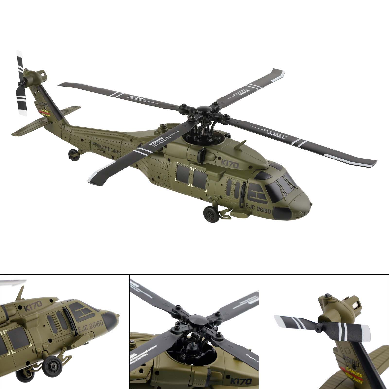 Wltoys K170 RC Helicopter UH-60L 4CH Brushless 6-Axis Gyro Aircraft Kid Toy L3