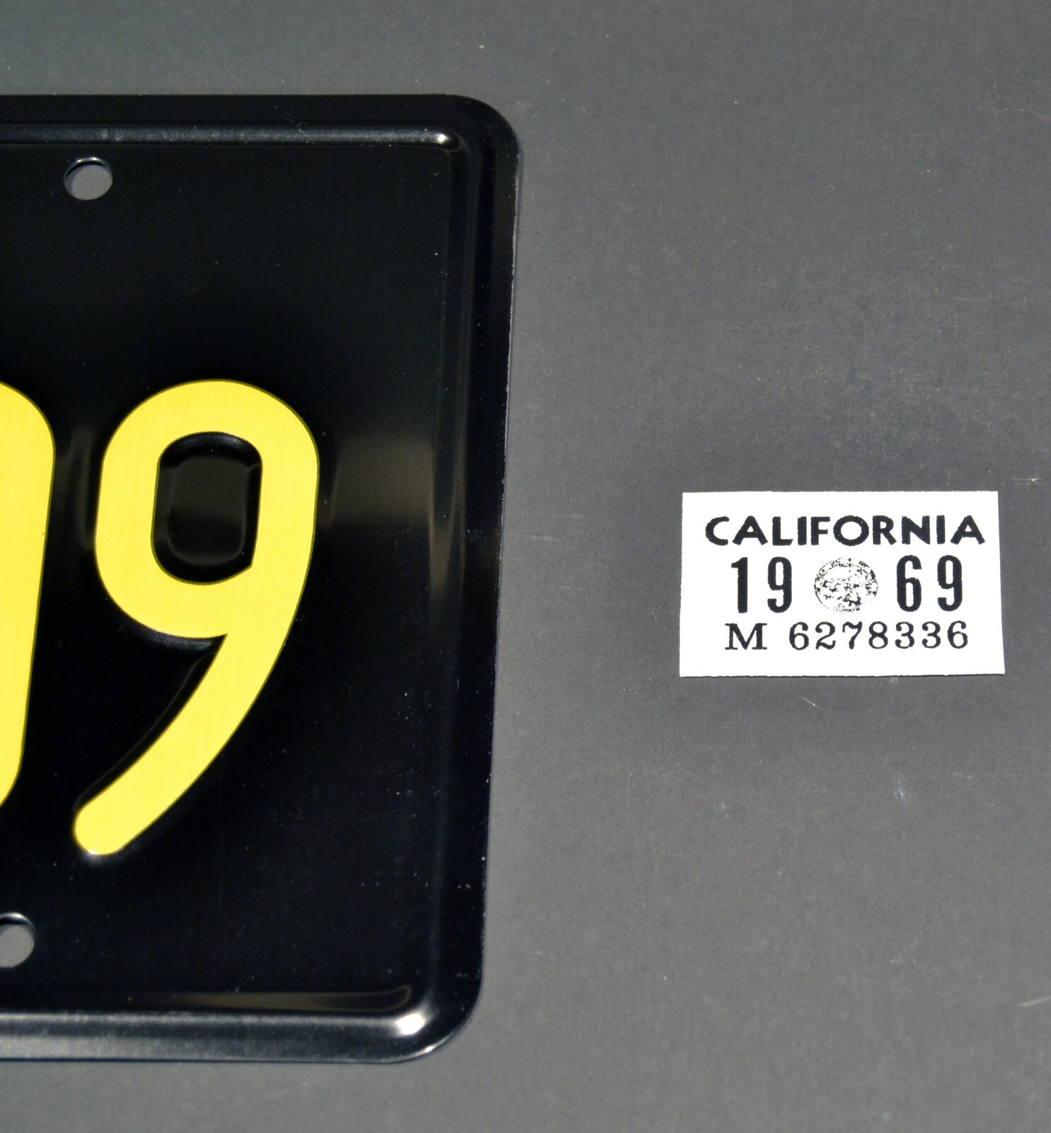 Bullitt | Steve McQueen's Mustang | JJZ 109 | STAMPED Prop License Plate Combo