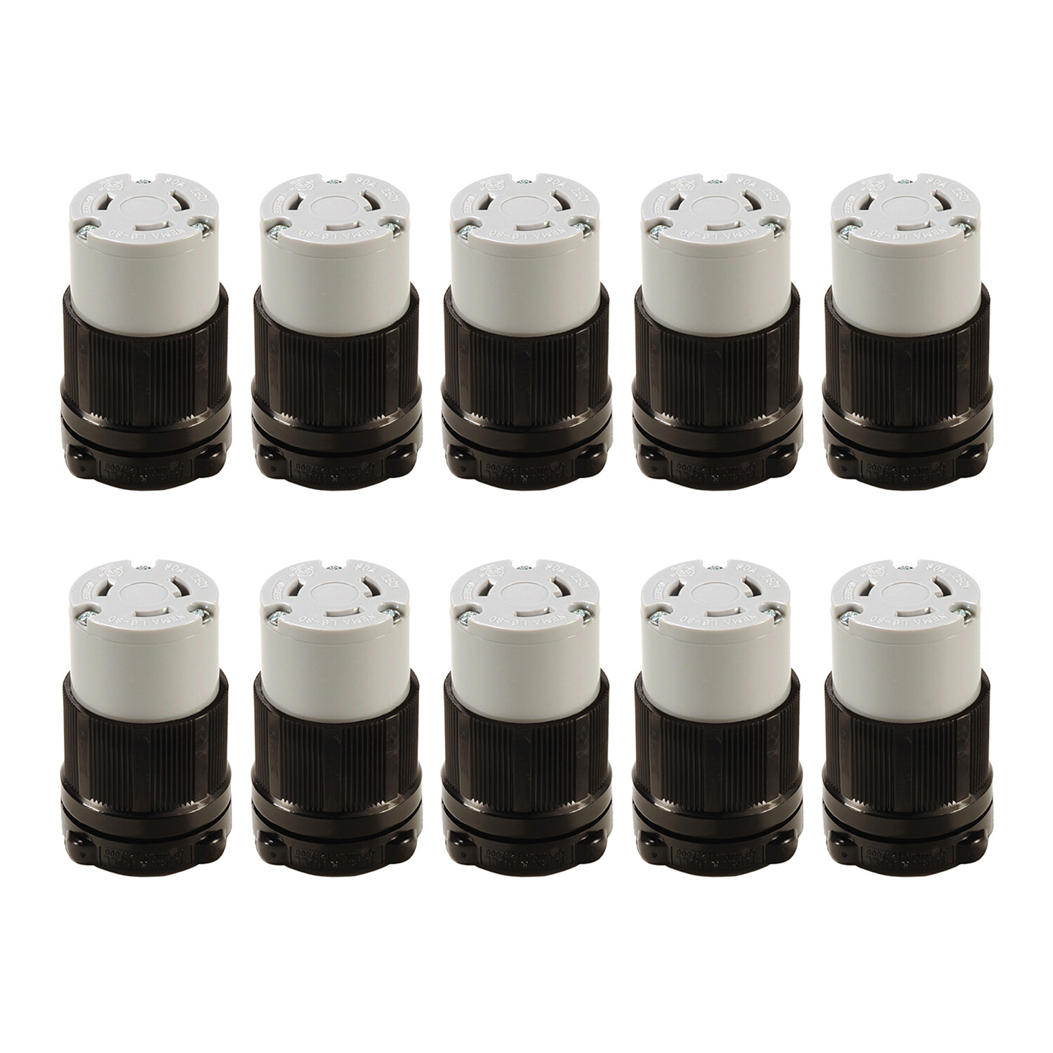 10-pk NEMA L6-30C Female Twist Lock 30A 250V 3 Wire Locking Receptacle L6-30