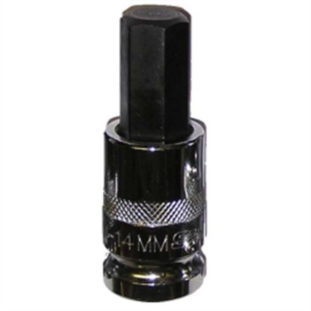 VIM Tools 14 mm Hex Bit, Chrome 1/2 Inch Square Drive Bit Holder
