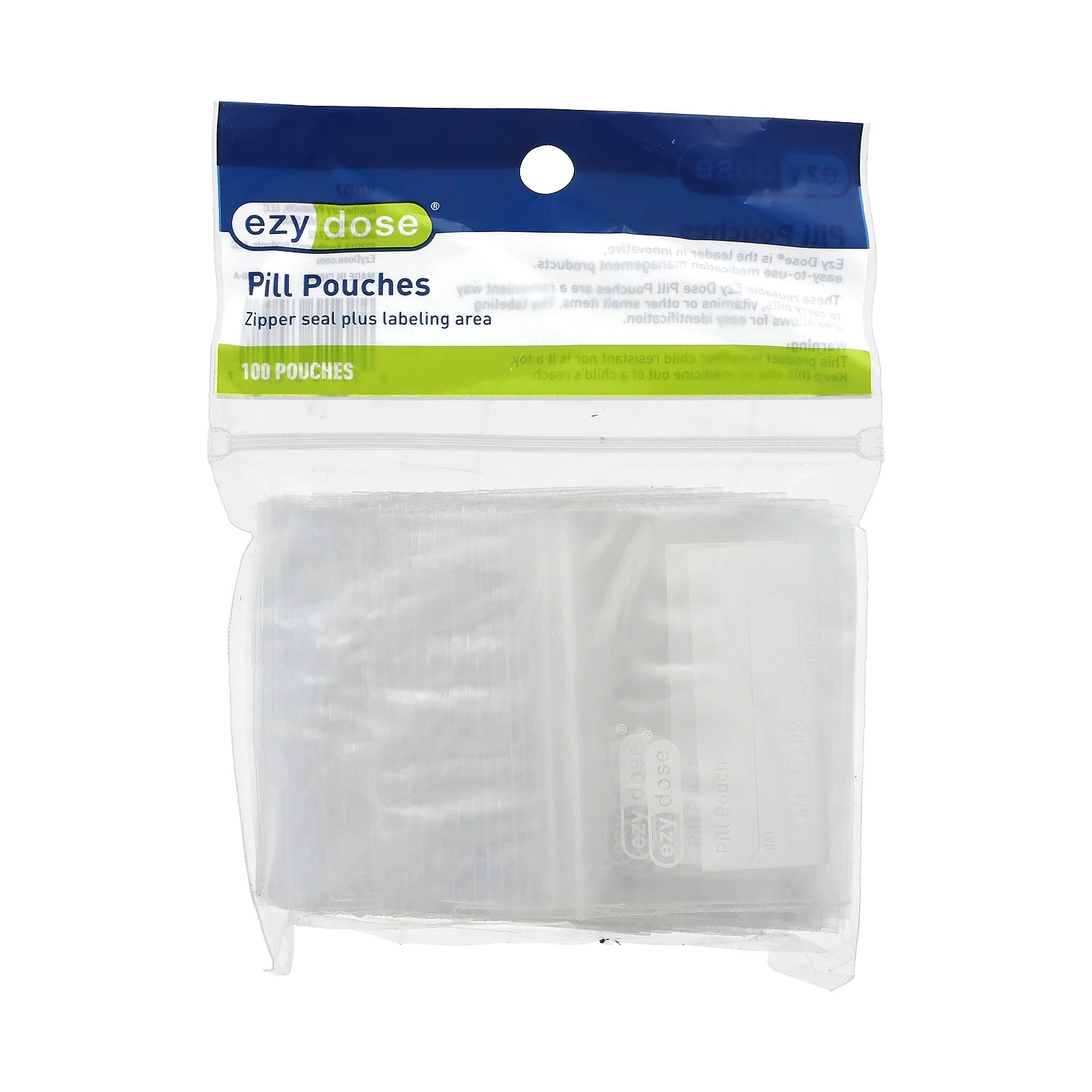 Reusable Pill Pouches, 100 Count