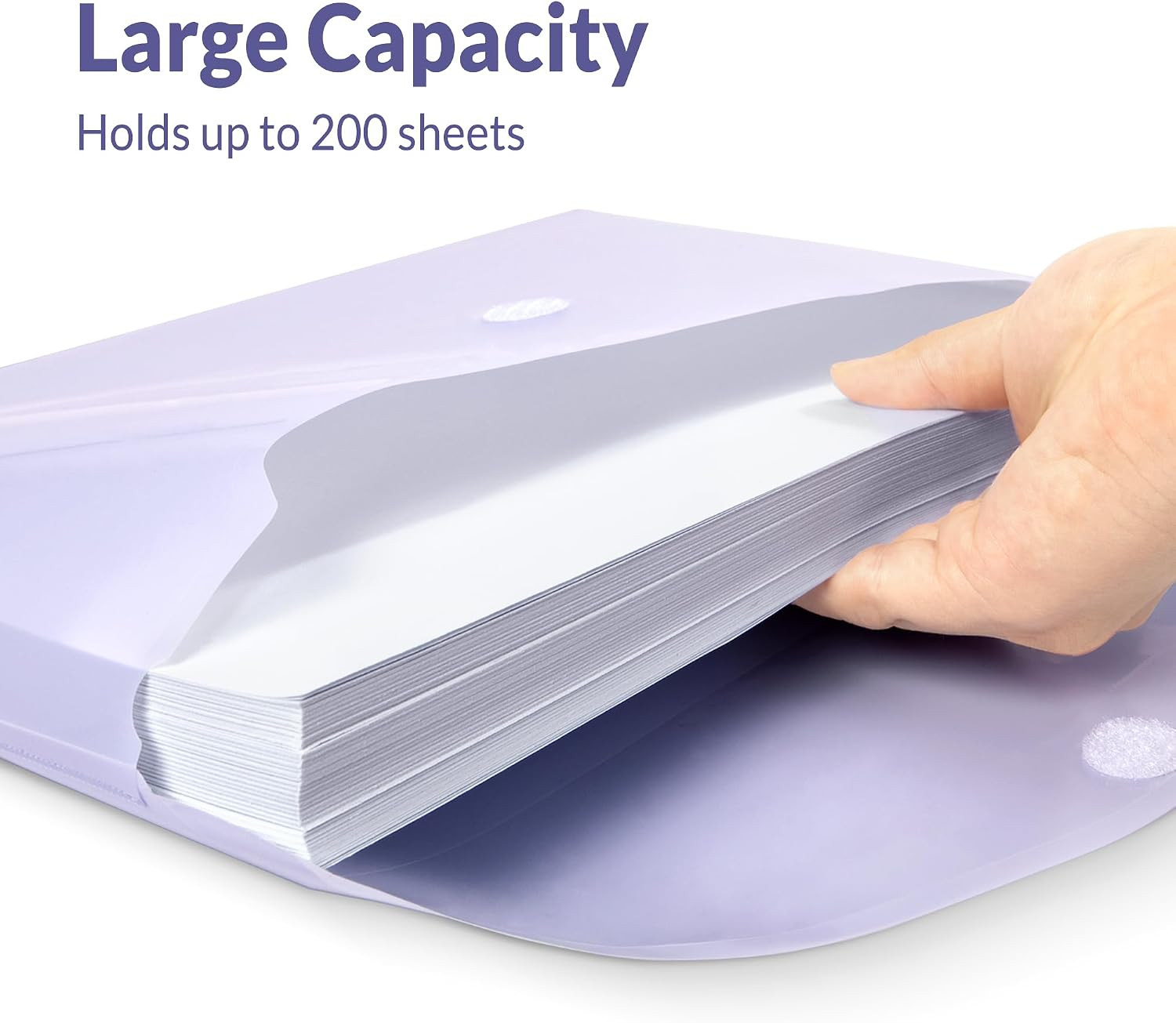 6 Pack Plastic Envelopes, Folders for Document for A4 Letter Size, Poly File Fol