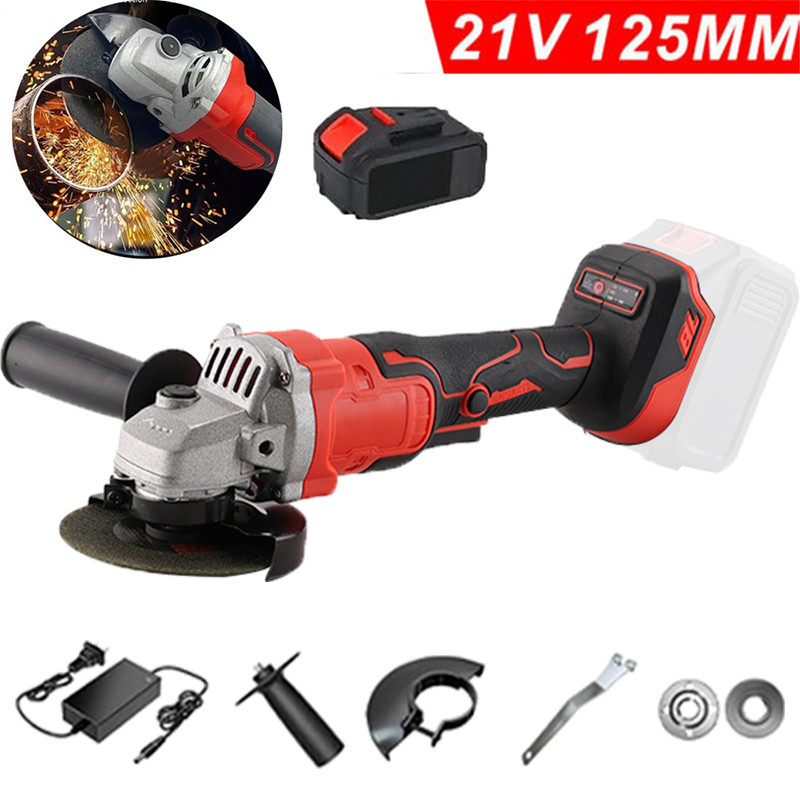 21V Power Cutting Tools 125mm Brushless Angle Grinder Setwith Charger & Battery