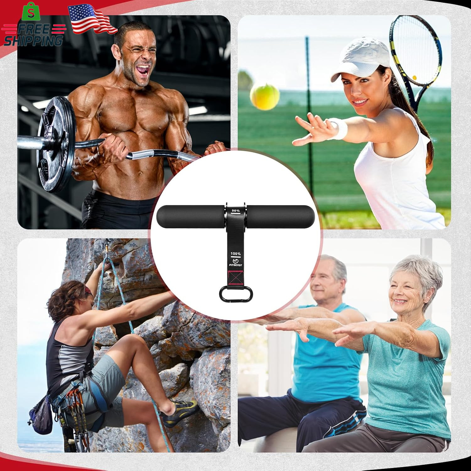 Fitbeast Forearm Strengthener & Forearm Exerciser, Wrist Roller with Thicker Han