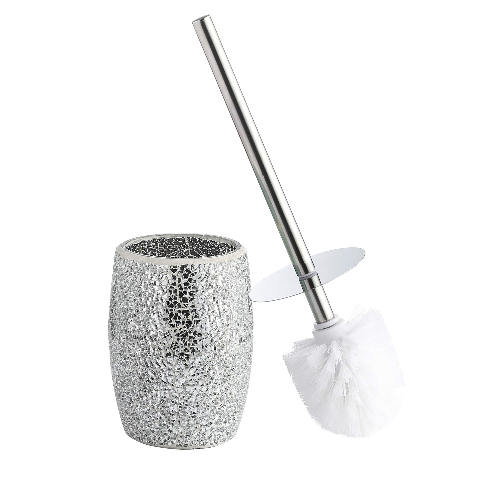 WHOLE HOUSEWARES | Modern Toilet Brush Set | Toilet Bowl Brush and Holder | Bath
