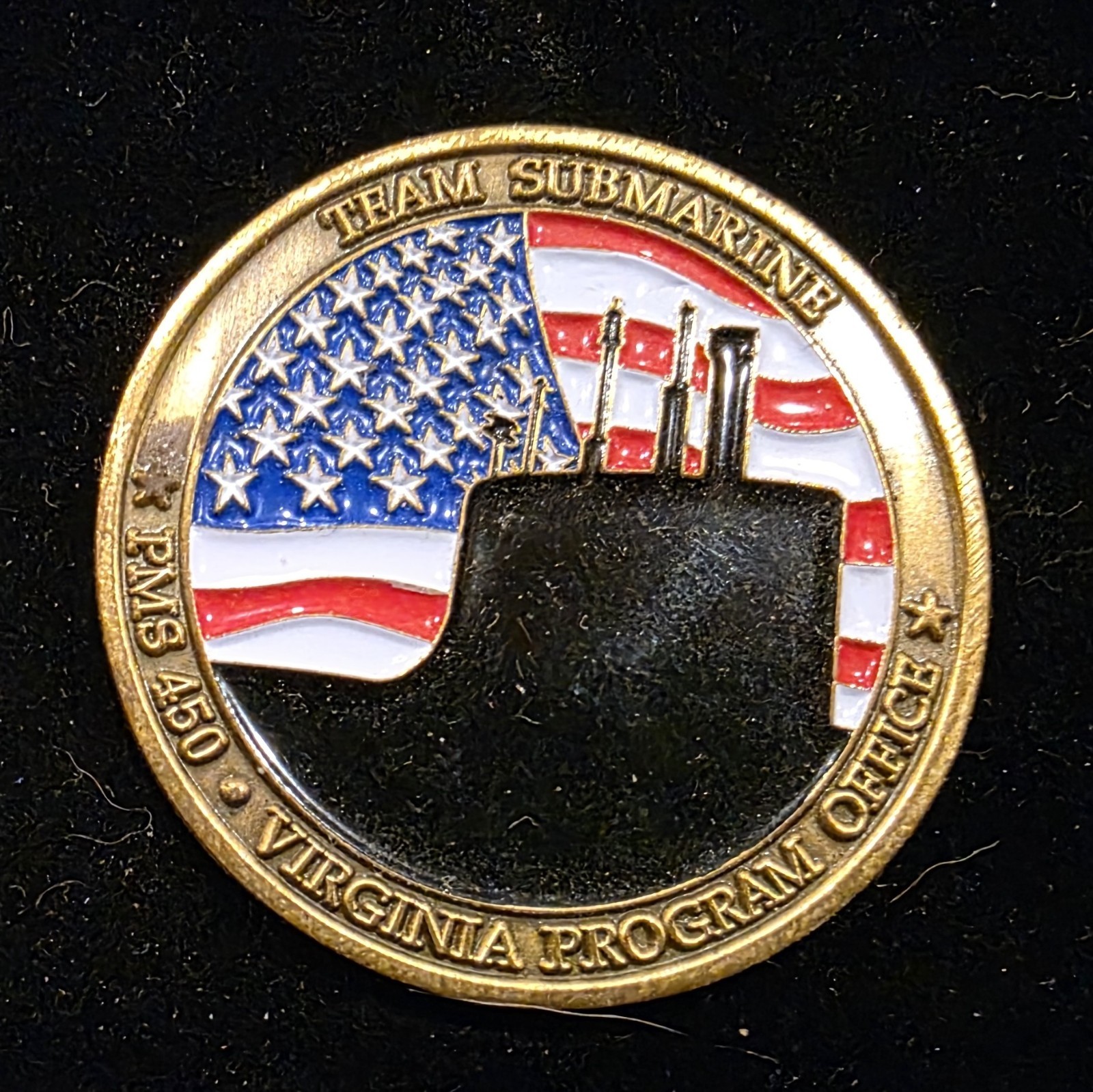 PMS 450 - Virginia Program Office -"VA Class Submarine"- 1.625" - Embossed Face