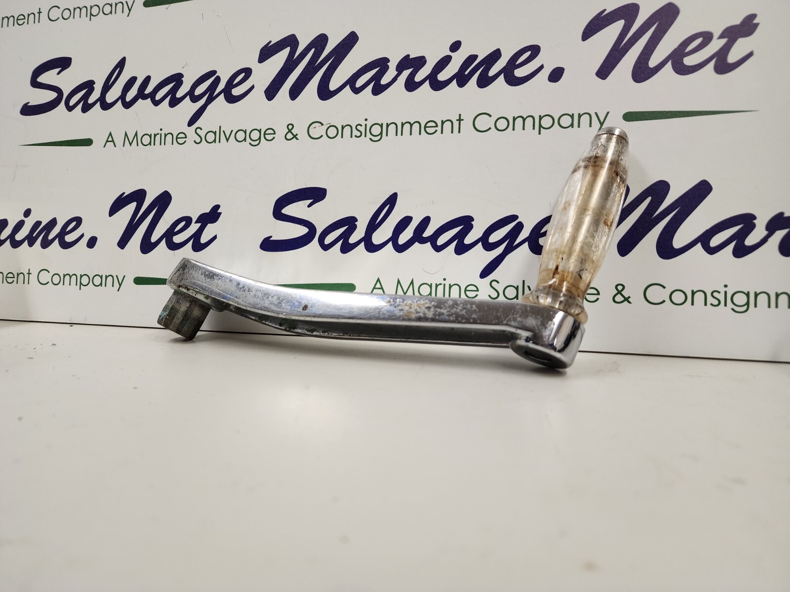 Barlow Australia 10" Chrome on Bronze Winch Handle with Acrylic Handle