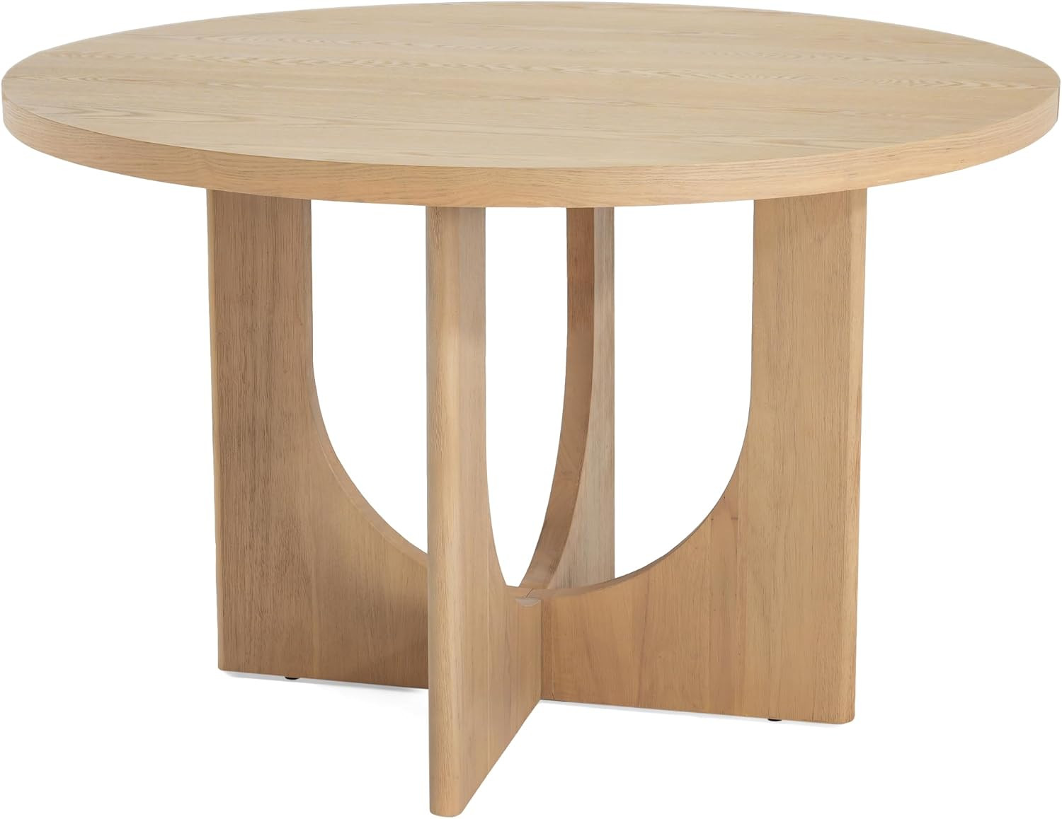 Guma 48" round Dining Table for 4, Compact MDF Kitchen Table with Pedestal Base,
