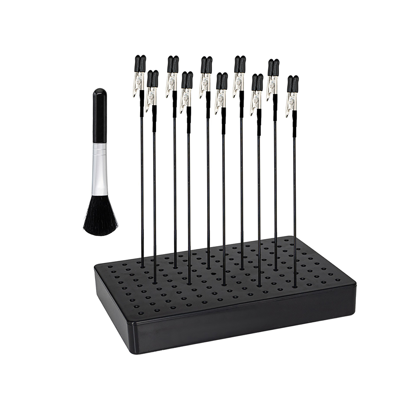 1 PC Plastic Painting Stand Base W/ 10PCS Painting Stand Alligator Clip Stick