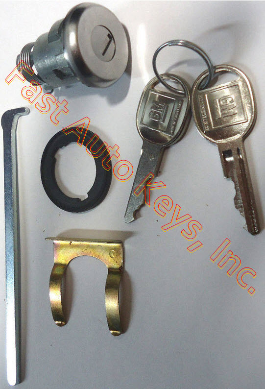 NEW Chevrolet GM Chrome Trunk/Deck/Boot Lock Key Cylinder W/2 OEM Keys To Match