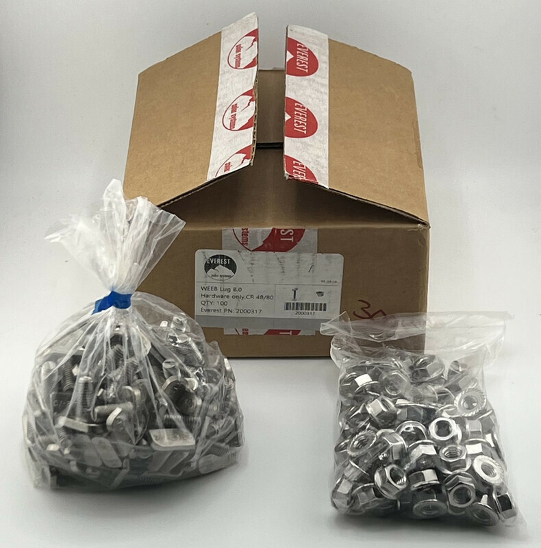 QTY 100 EVEREST WEEB LUG 8.0 CR 48/80 2000317 HARDWARE