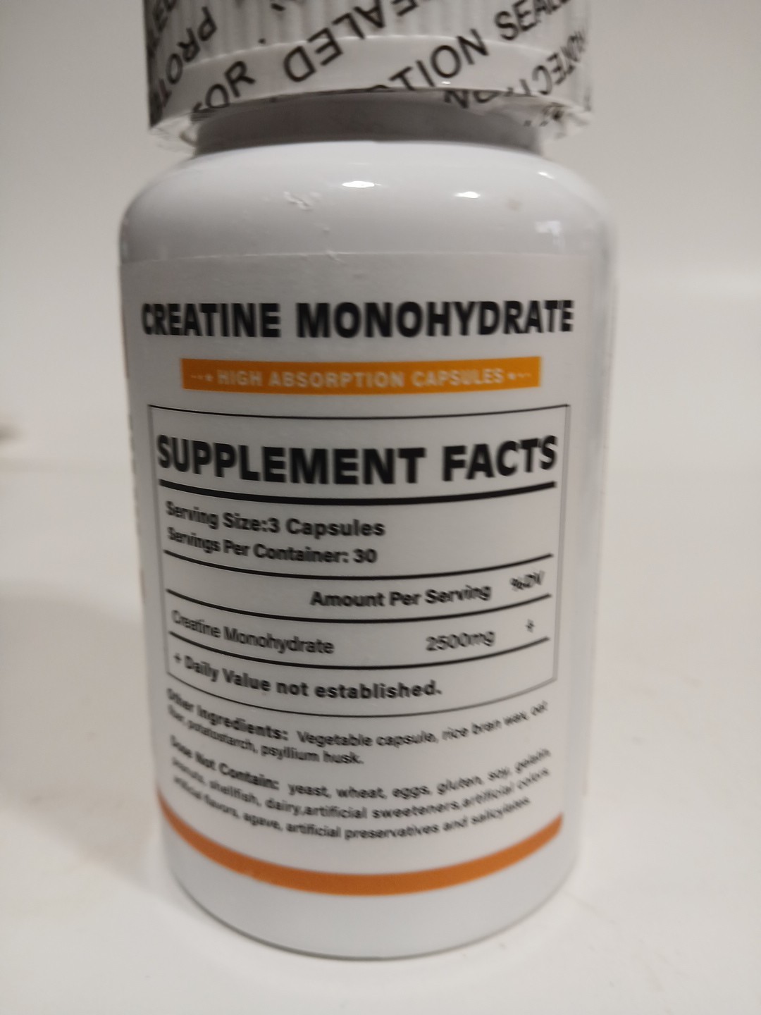 ElevateLife Creatine Monohydrate 2500mg, 90 Capsules -Expires 06/2026