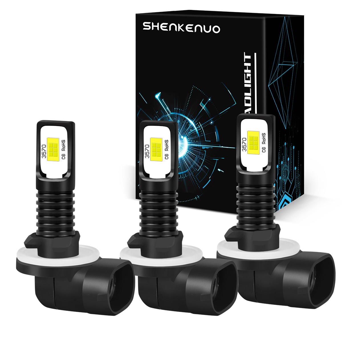 For Polaris Sportsman 500 550 570 600 700 800 3X 881 LED Headlight Bulbs Kit