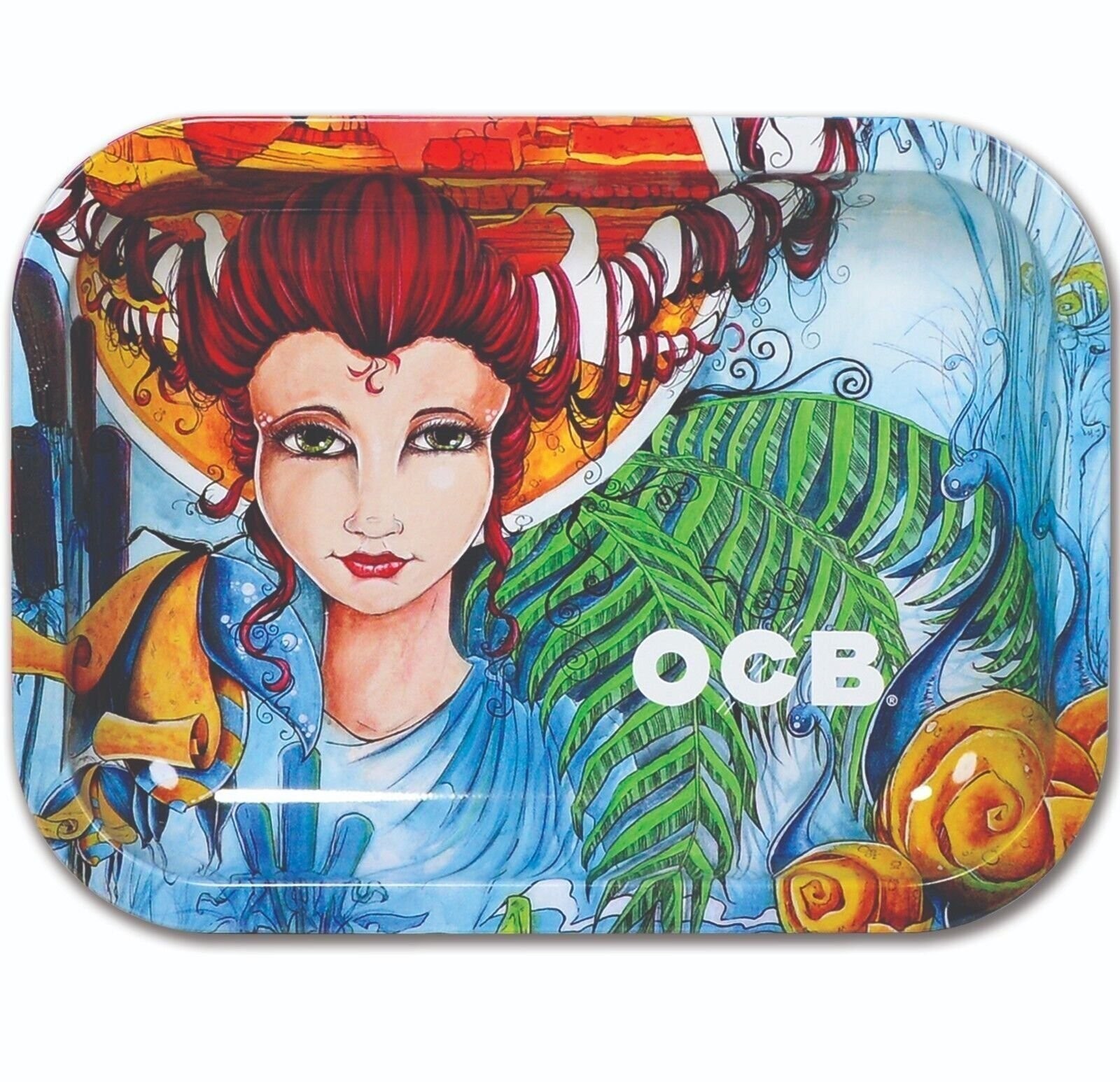 OCB Small "ARTIST" Metal Rolling Tray FLAGSHIP SERIES - 5" X 7" Free Shipping