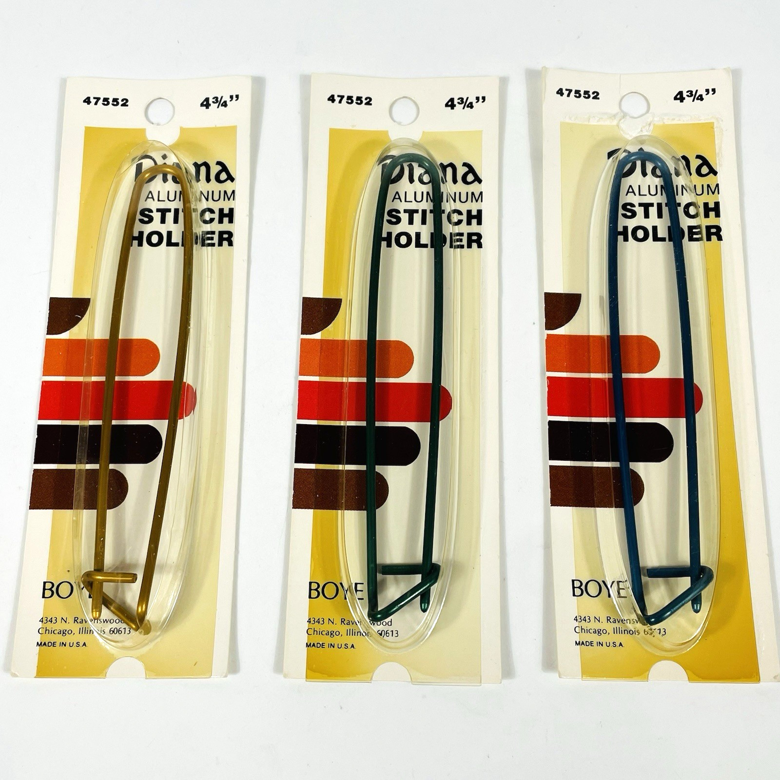 Diana Aluminum Stitch Holder 4 3/4" No.47552 Lot of 3