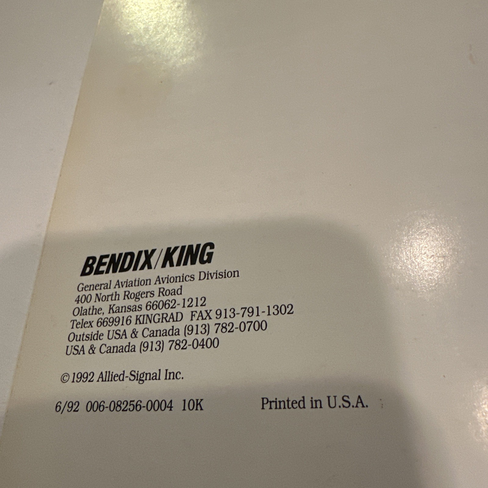 KCS55A Pilot's Guide Bendix King Compass System Booklet