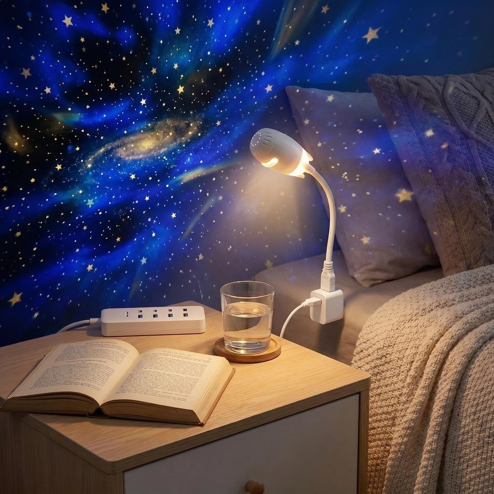 White Starry Night For Projector Lamp USB Flexible Insert Easy Operation