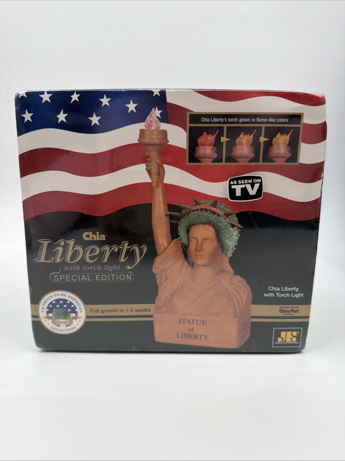 Chia Liberty Pet Planter Statue With Torch Light Special Edition (Brand New)