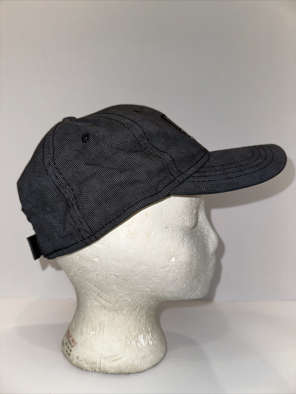 American Flag Black on Black Gray Pinstripe Hat Cap Hook Loop. Unbranded