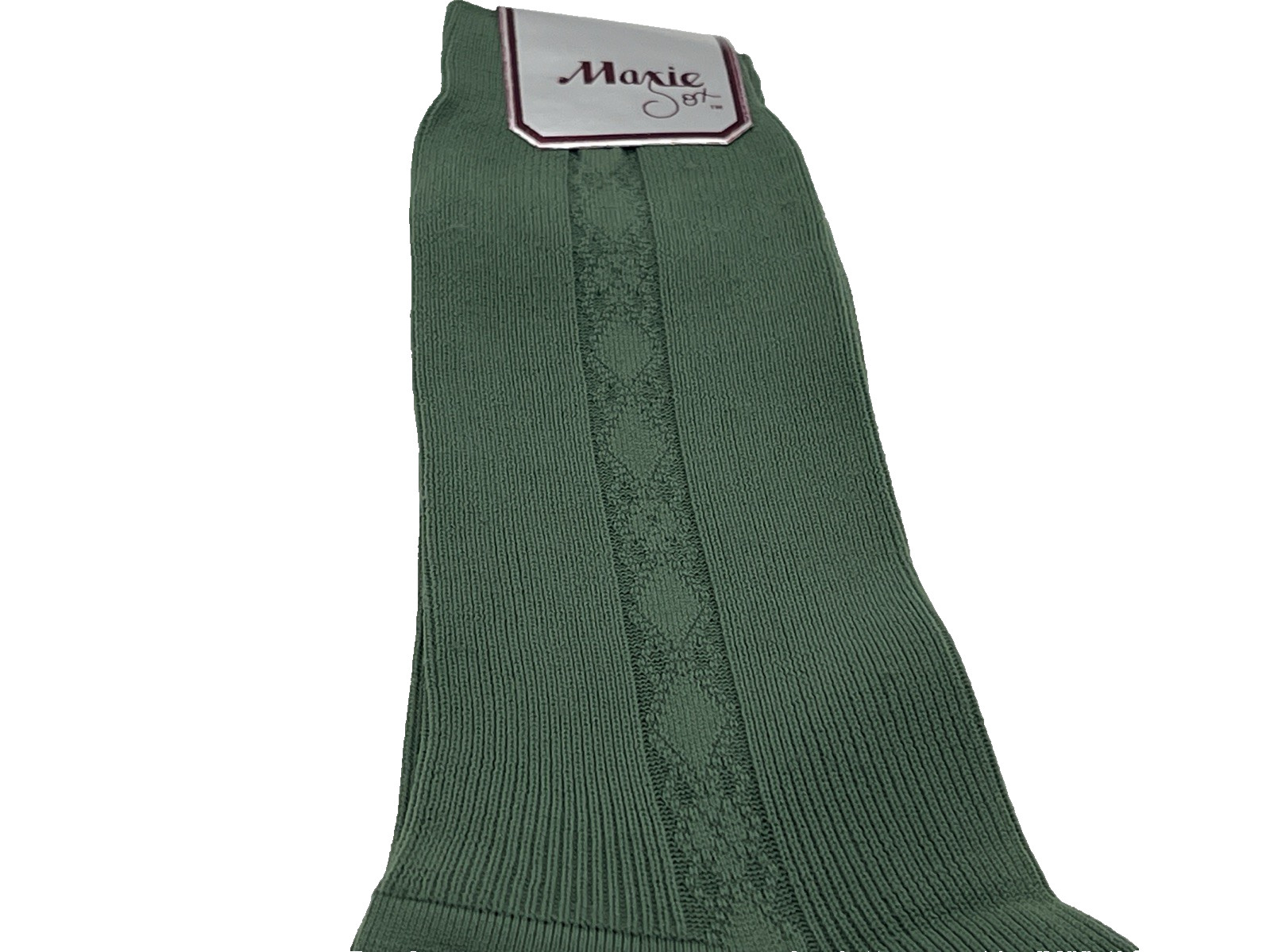Vintage Maxie Sox Olive Green 3-Ply Mens Dress Socks Nylon NOS Size 10-13 USA
