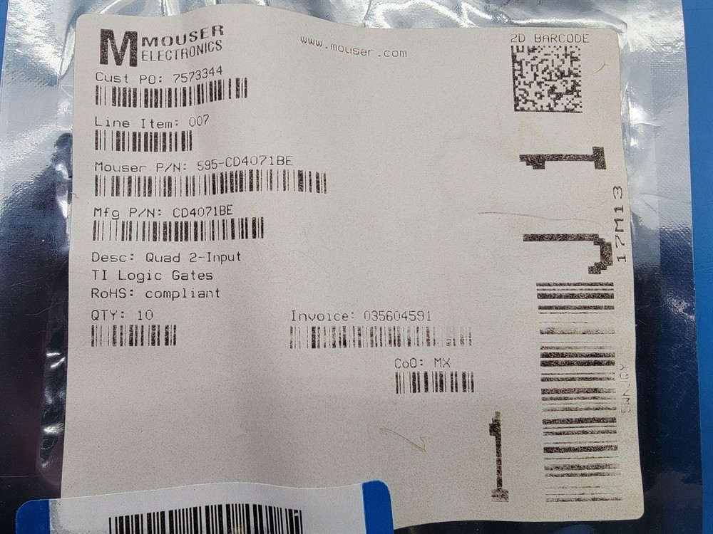 New (38pcs) CD4071BE TEXAS INSTRUMENTS IC Logic