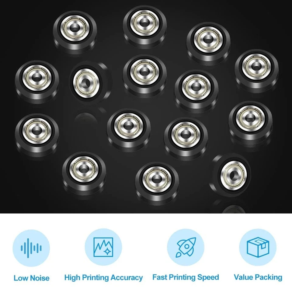 Official Creality 3D Printer Ender 3 Wheel, 3D Printer POM Wheel Plastic Pulley