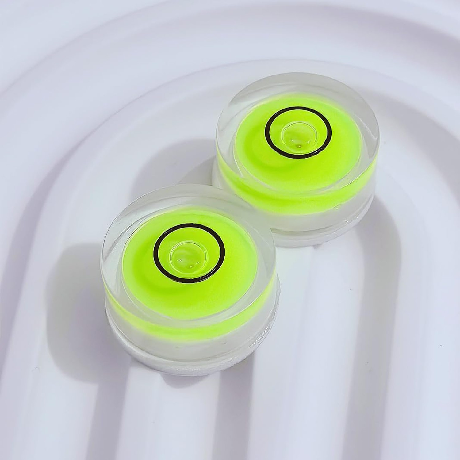 5Pcs Small Circular Bubble Levels with Double Sided Adhesive Bottom Mini Litt...