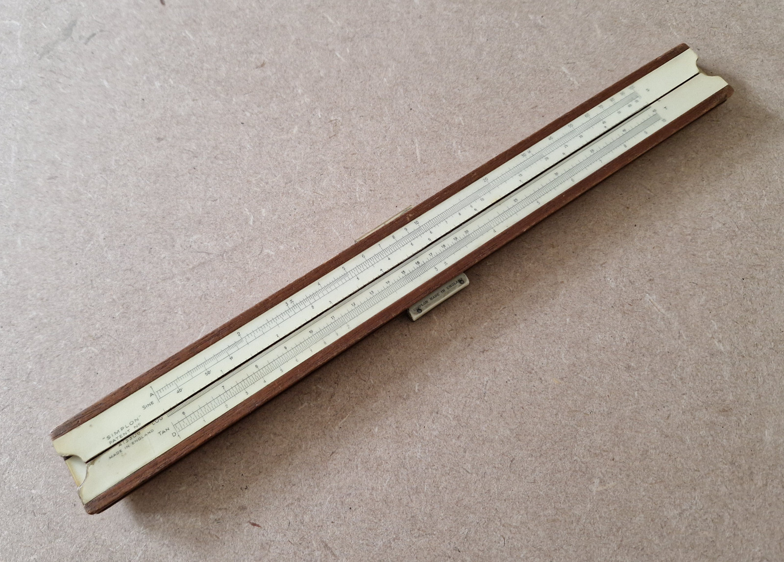 Vintage Simplon Bilateral 413308 Engineering Slide Rule