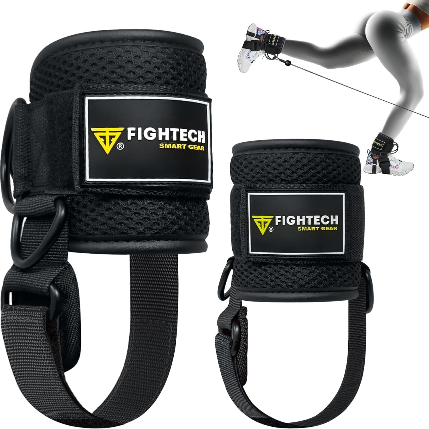 Ankle Straps Cable Machine Attachment for Gym - Cable Kickback Ankle Straps - Pa