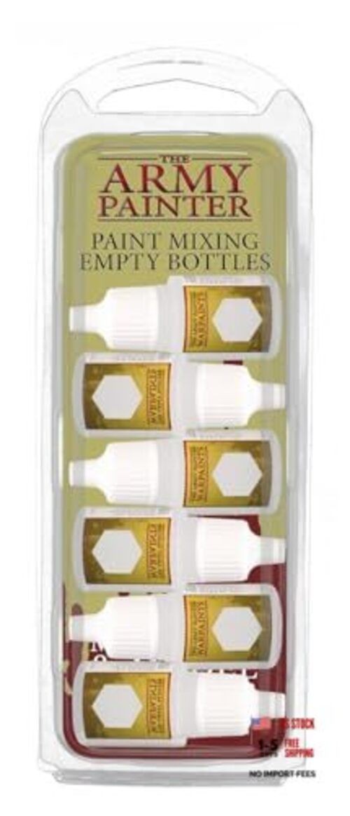 Pack of 6 Paint Mixing Empty Dropper Bottles - 12 ml - Set of 6 Bottles