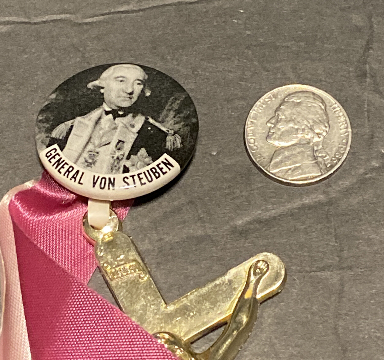 Vintage General Von Steuben Political Pin