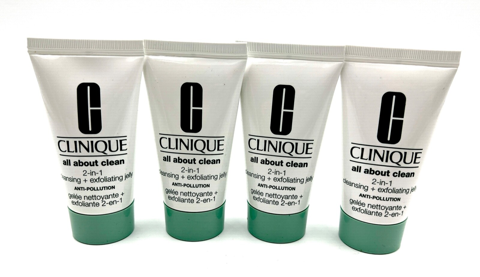 4 x Clinique All About Clean 2-in-1 Cleansing Exfoliating Jelly 1oz*4=4 oz total