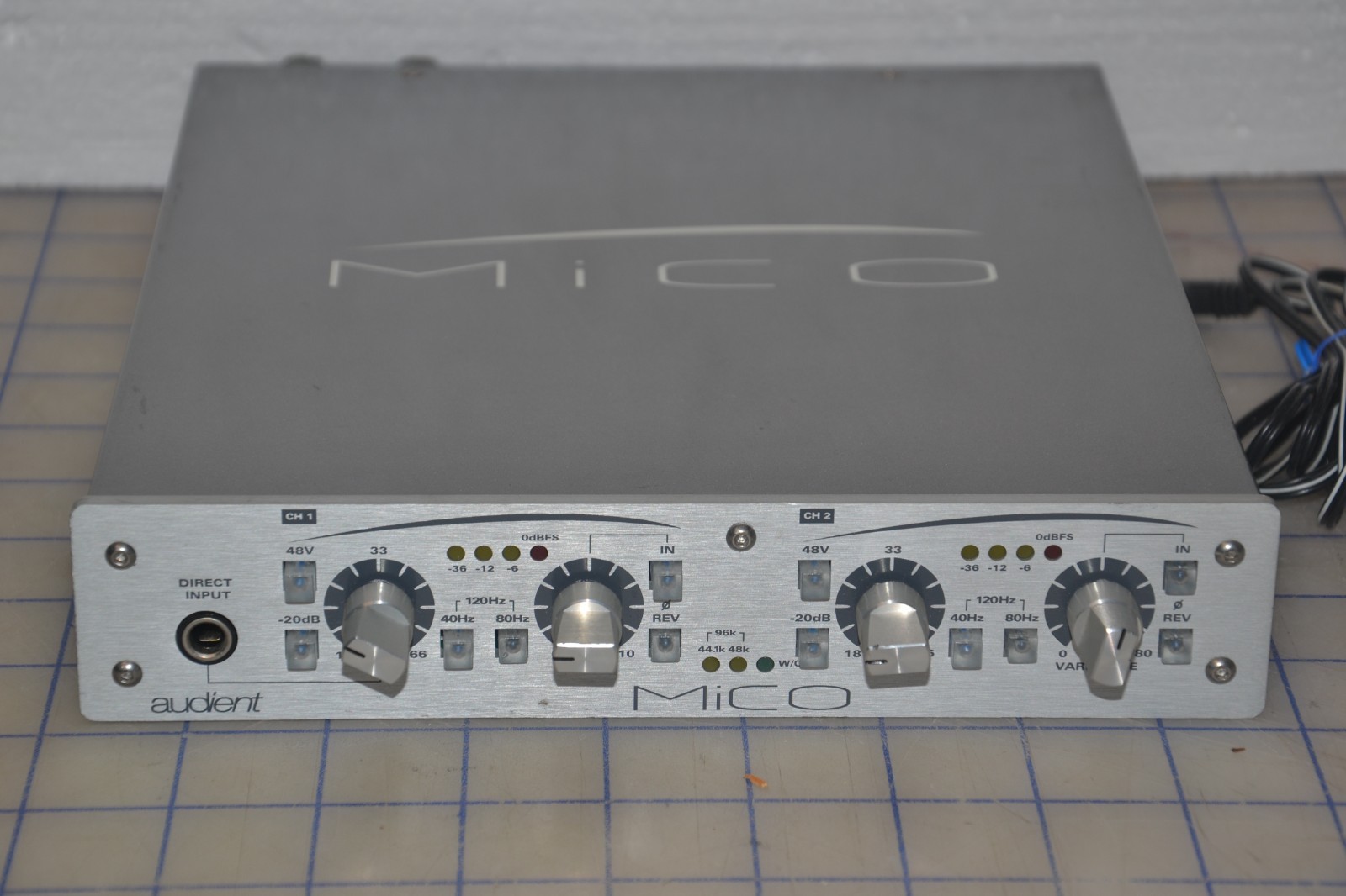 Mico Audient Compact 2-Channel HMX 48V Phantom Power Microphone Preamplifier