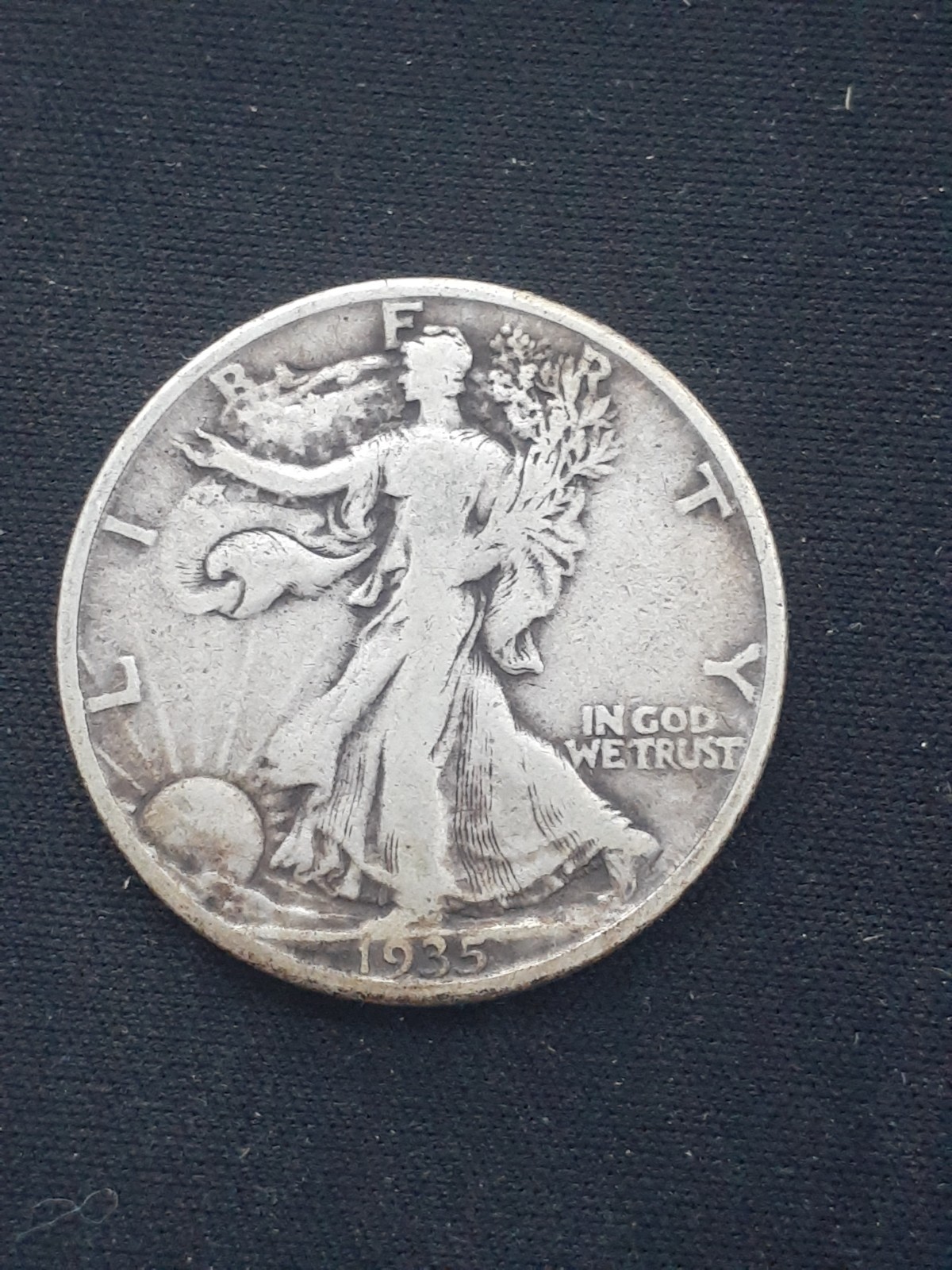 1935 D    WALKING LIBERTY HALF DOLLAR    VG