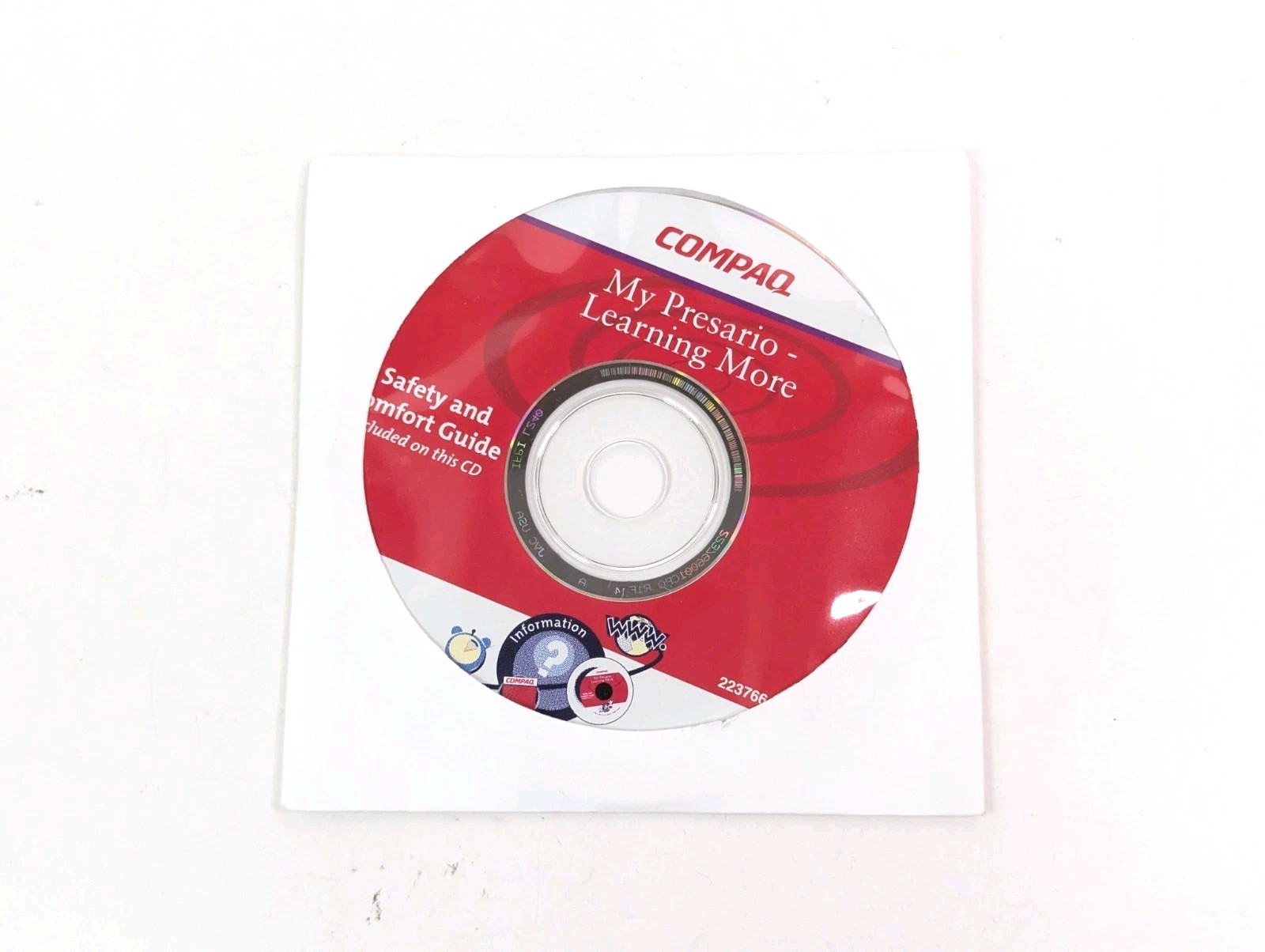 COMPAQ (223766-001) My Presario Learning More Safety & Comfort Guide CD-ROM New