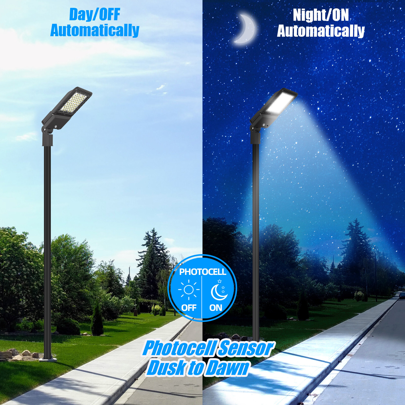 Commercial LED Parking Lot Light 200W Dusk to Dawn Street Area LED Shoebox Light