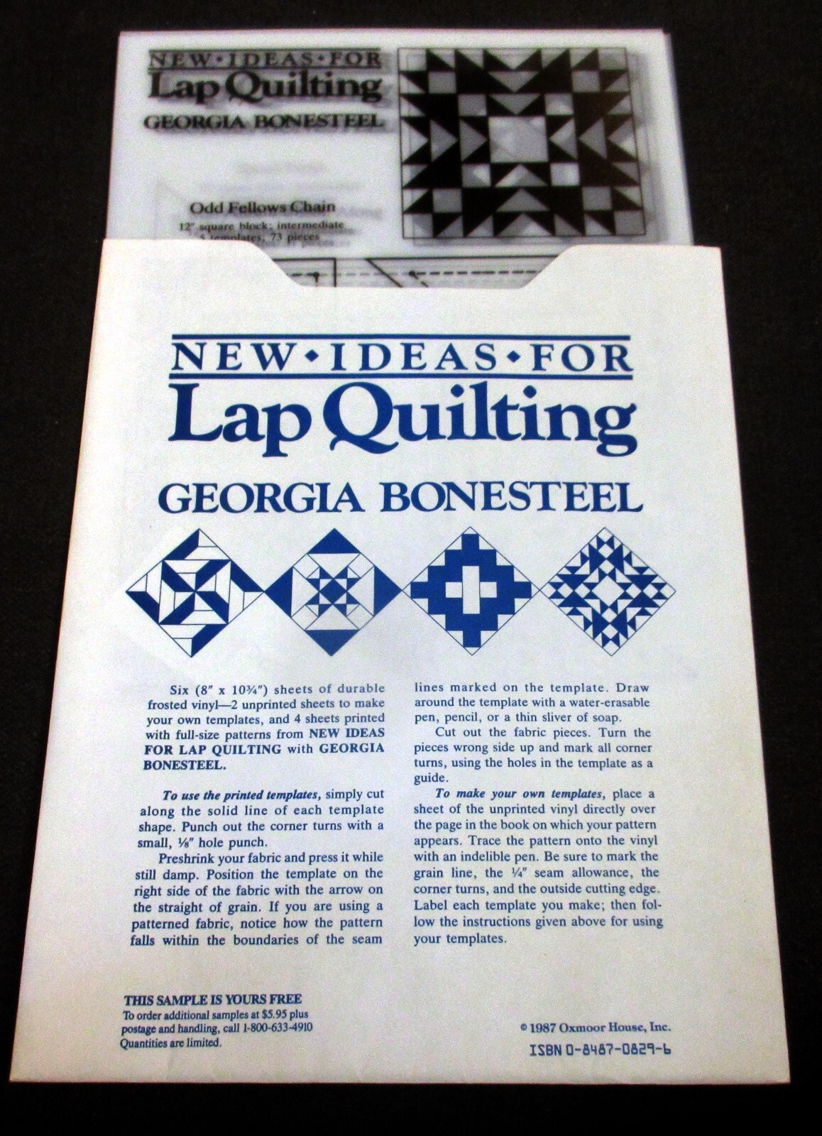 "New Ideas for Lap Quilting" Templates By Georgia Bonesteel 1987