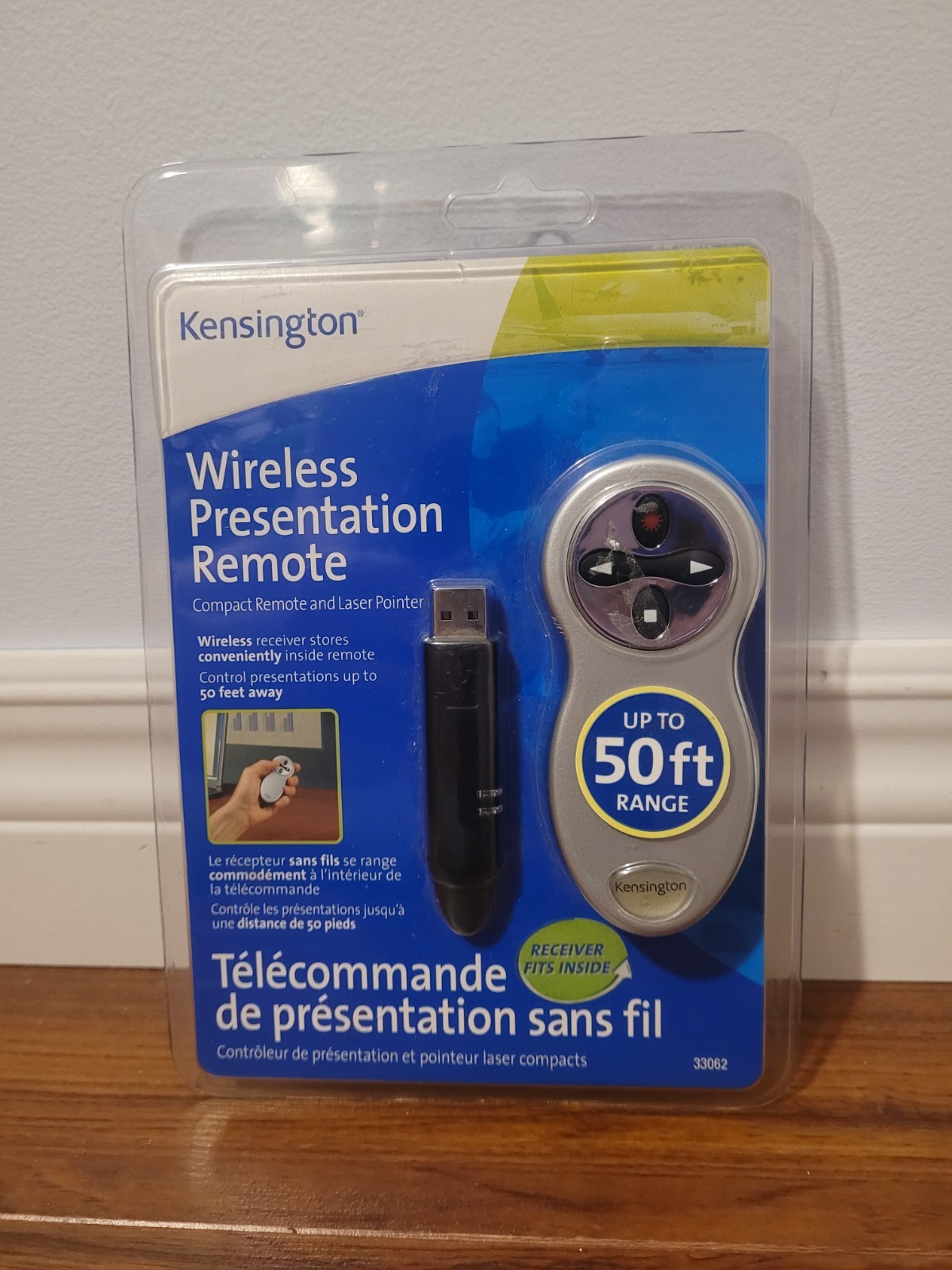 Kensington Pocket Presenter W/Laser Pointer & Remote 50ft. Range School 33062