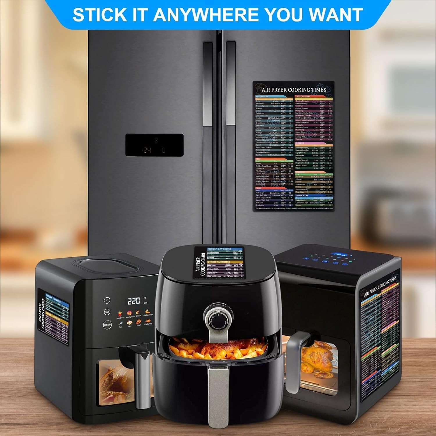 Air Fryer Cheat Sheet Magnetic Cooking Times Chart Magnet Cheat...