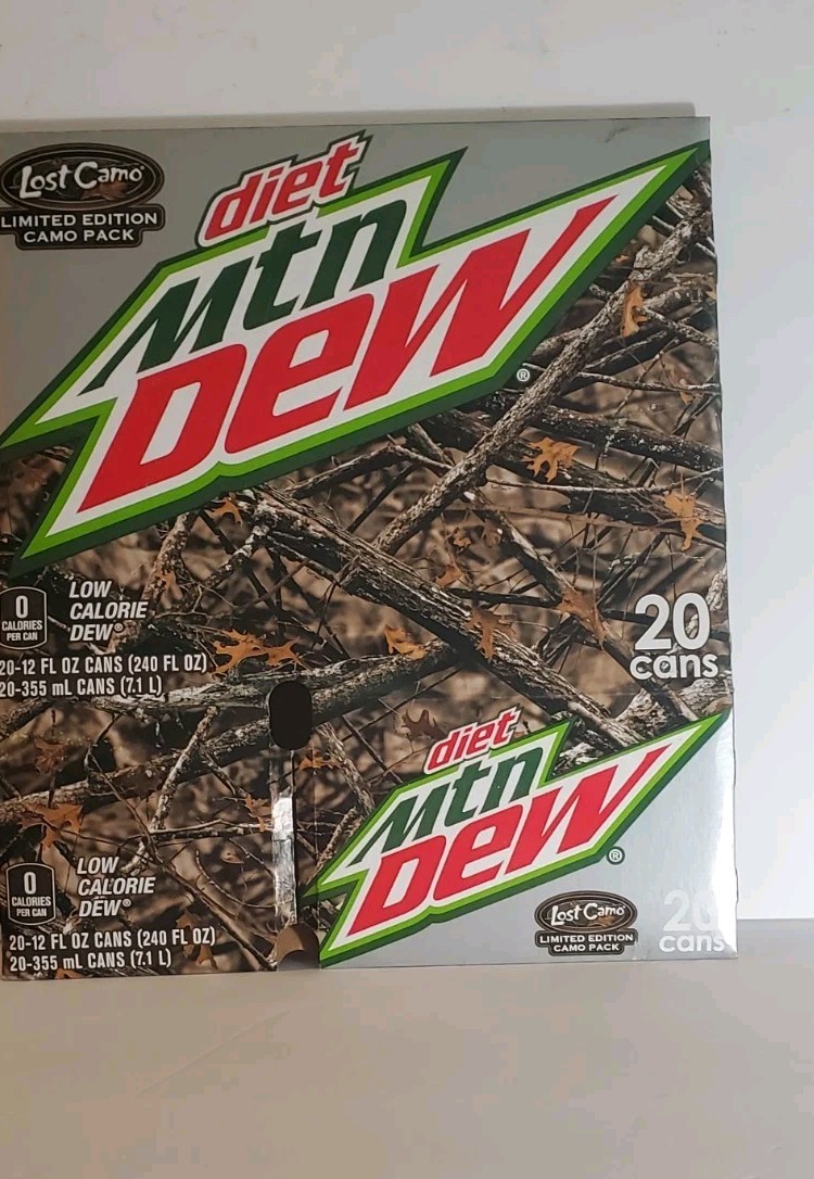 2013 Diet Mountain dew Limited Edition Lost Camo Pack Empty Sleeve