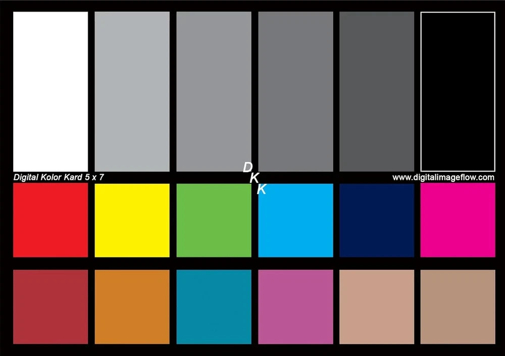 2 Pack 5x7 White Balance Color Calibration Chart with Gray Card and Stand