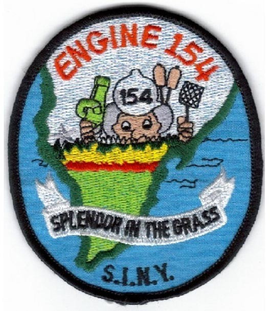 New York City - FDNY Engine-154 "Splendor-Grass", NY (3.25" x 3.75") fire patch