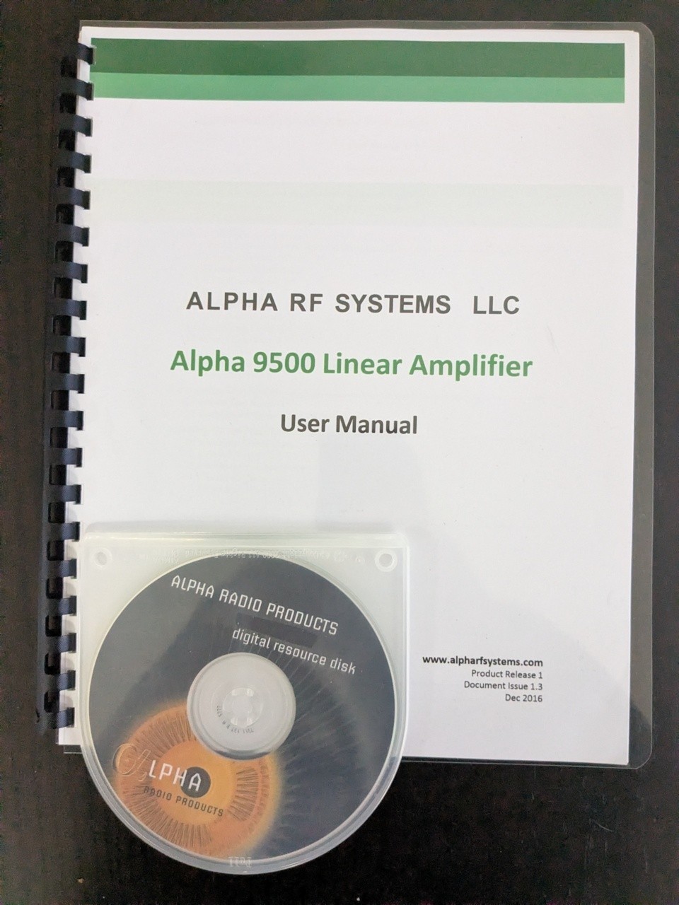 2016 OEM ALPHA 9500 AMPLIFIER INSTRUCTION MANUAL WITH CD (SCHEMATICS ON CD)